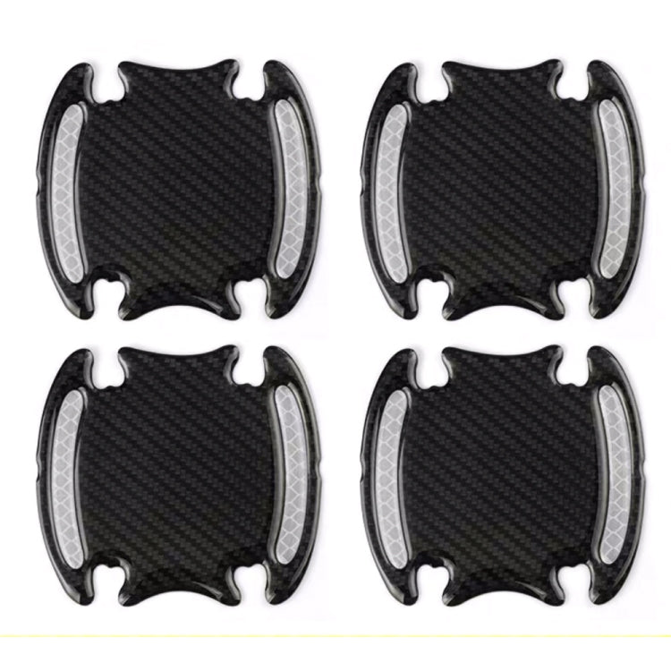 8pcs/set Car Door Handle Rearview Mirror Safety Warning Protective Reflective Sticker, Color: White by buy2fix