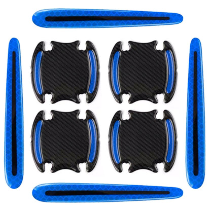 8pcs/set Car Door Handle Rearview Mirror Safety Warning Protective Reflective Sticker, Color: Blue by buy2fix