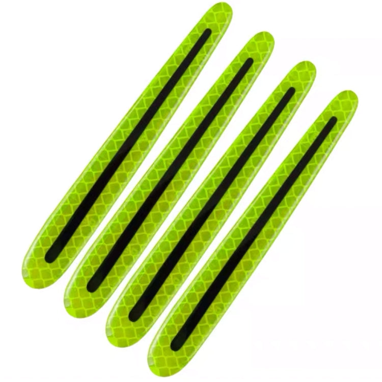 8pcs/set Car Door Handle Rearview Mirror Safety Warning Protective Reflective Sticker, Color: Fluorescent Green - Warning Sticker by buy2fix | Online Shopping UK | buy2fix