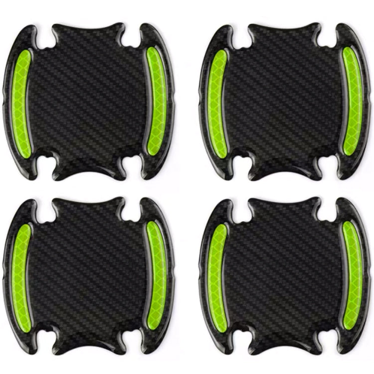 8pcs/set Car Door Handle Rearview Mirror Safety Warning Protective Reflective Sticker, Color: Fluorescent Green - Warning Sticker by buy2fix | Online Shopping UK | buy2fix