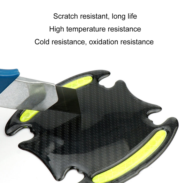 8pcs/set Car Door Handle Rearview Mirror Safety Warning Protective Reflective Sticker, Color: Yellow by buy2fix