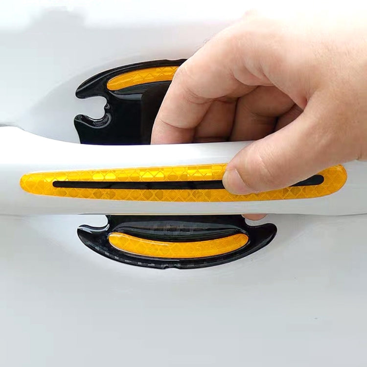 8pcs/set Car Door Handle Rearview Mirror Safety Warning Protective Reflective Sticker, Color: Blue by buy2fix