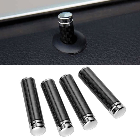 4pcs/set Carbon Fiber Door Interior Deadbolt Trim Cover - Others by buy2fix | Online Shopping UK | buy2fix