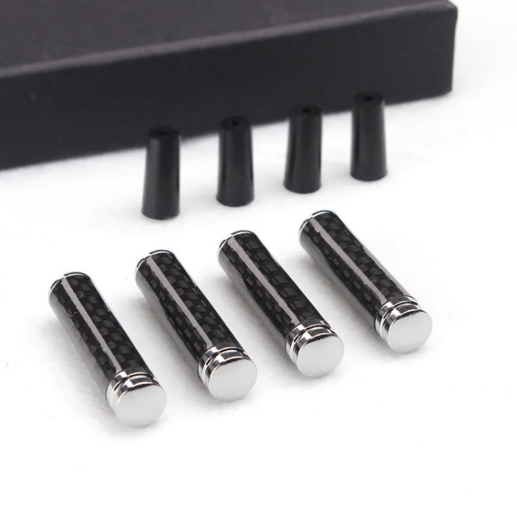 4pcs/set Carbon Fiber Door Interior Deadbolt Trim Cover - Others by buy2fix | Online Shopping UK | buy2fix