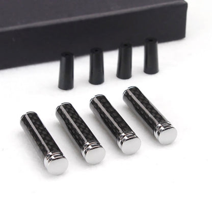 4pcs/set Carbon Fiber Door Interior Deadbolt Trim Cover - Others by buy2fix | Online Shopping UK | buy2fix
