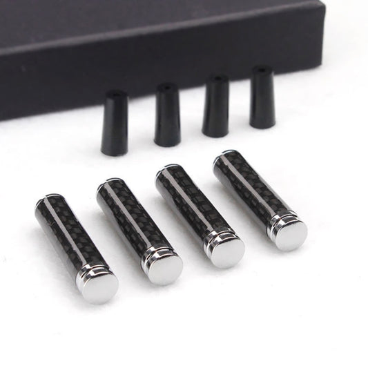 4pcs/set Carbon Fiber Door Interior Deadbolt Trim Cover - Others by buy2fix | Online Shopping UK | buy2fix
