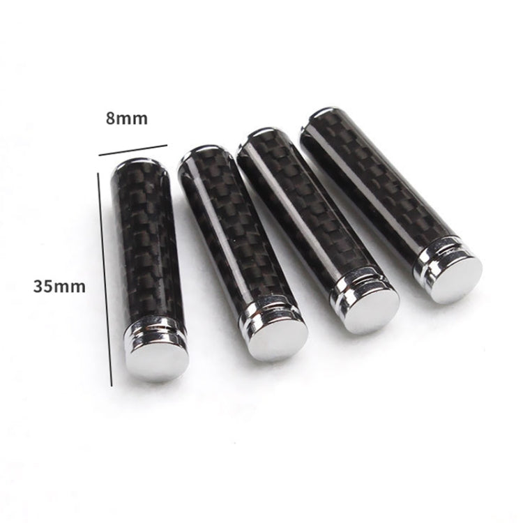 4pcs/set Carbon Fiber Door Interior Deadbolt Trim Cover - Others by buy2fix | Online Shopping UK | buy2fix