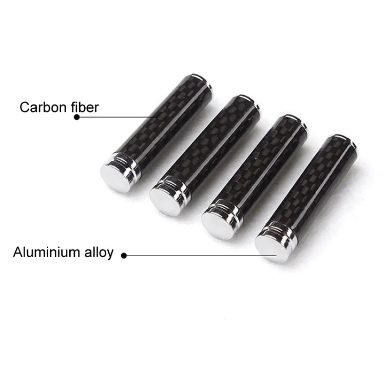 4pcs/set Carbon Fiber Door Interior Deadbolt Trim Cover - Others by buy2fix | Online Shopping UK | buy2fix