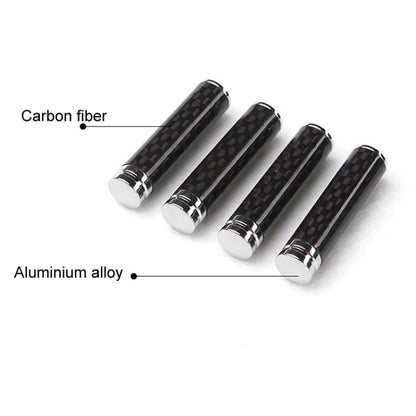 4pcs/set Carbon Fiber Door Interior Deadbolt Trim Cover - Others by buy2fix | Online Shopping UK | buy2fix