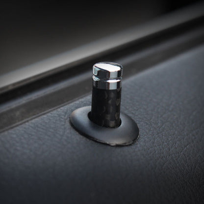 4pcs/set Carbon Fiber Door Interior Deadbolt Trim Cover - Others by buy2fix | Online Shopping UK | buy2fix