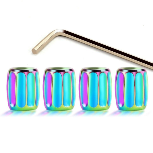 4pcs/set Metal Anti-theft Tyre Core Valve Personalised Conversion Cap, Color: Colorful - Tire Valve Caps by buy2fix | Online Shopping UK | buy2fix