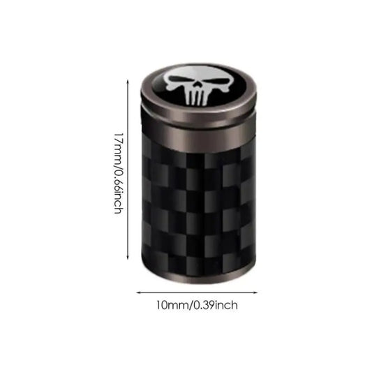 4pcs/Set Real Carbon Fibre Skeleton Tyre Valve Caps(Black) - Tire Valve Caps by buy2fix | Online Shopping UK | buy2fix