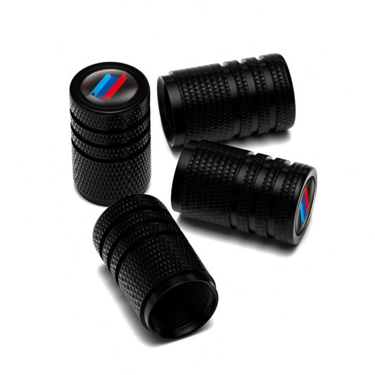 Aluminium Alloy Checkered Tricolour Car Wheel Decorative Valve Cap(Black) - Tire Valve Caps by buy2fix | Online Shopping UK | buy2fix