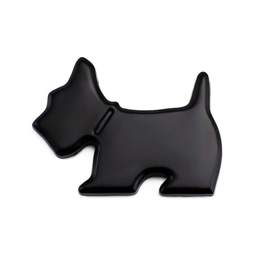 Cute Pet Dog Car Decal Puppy Metal Vehicle Emblem Decorative Stickers(Black) - Decorative Sticker by buy2fix | Online Shopping UK | buy2fix