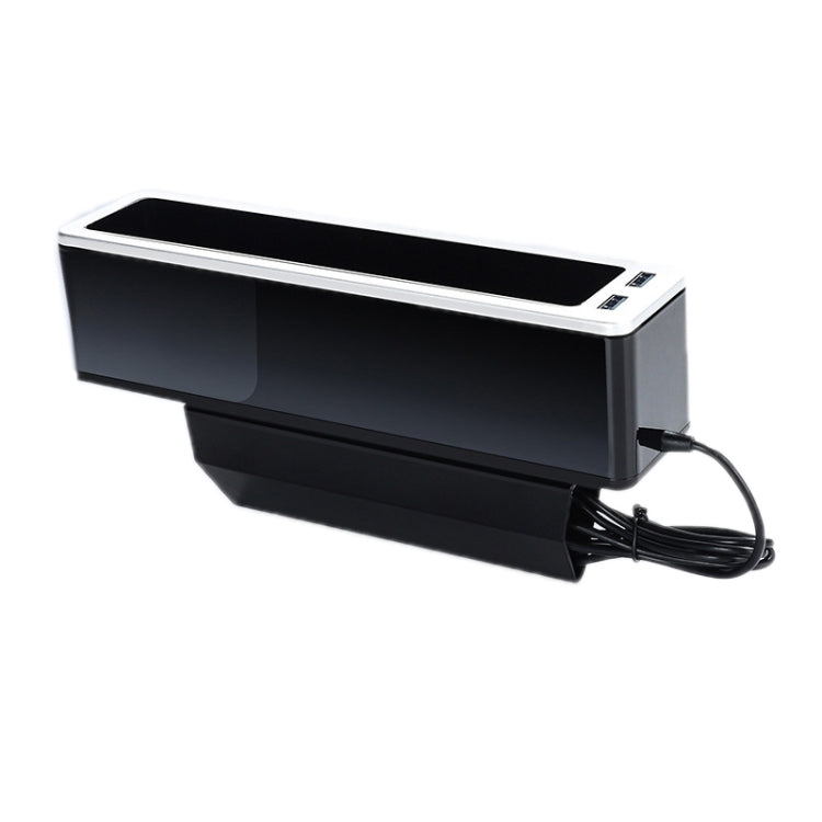 Car Seat Gap Storage Box with 2 USB Charging Port, Color: Principal Driver Silver by buy2fix