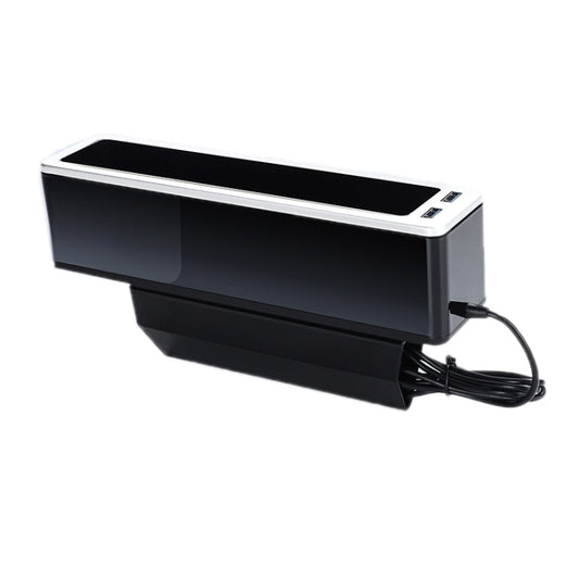 Car Seat Gap Storage Box with 2 USB Charging Port, Color: Principal Driver Silver by buy2fix