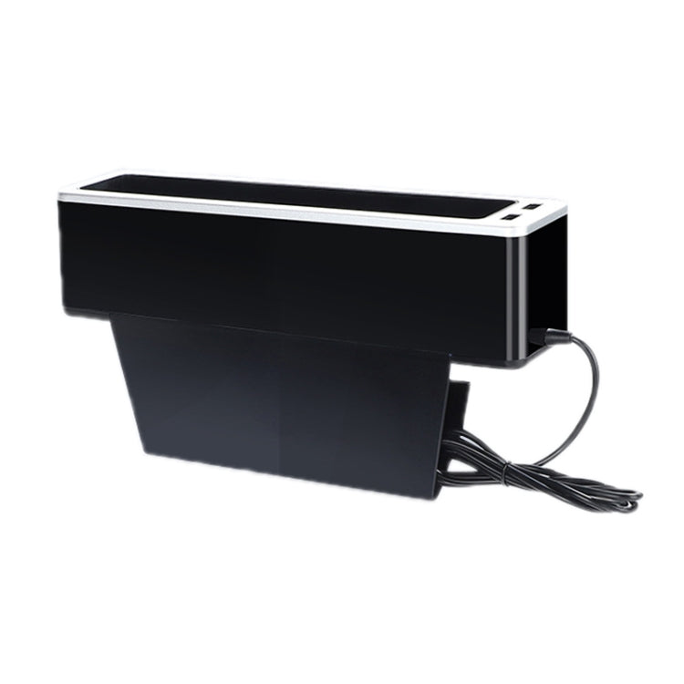 Car Seat Gap Storage Box with 2 USB Charging Port, Color: Co-pilot Silver by buy2fix