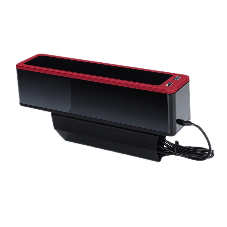 Car Seat Gap Storage Box with 2 USB Charging Port, Color: Principal Driver Red by buy2fix