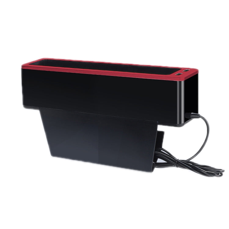 Car Seat Gap Storage Box with 2 USB Charging Port, Color: Co-pilot Red by buy2fix