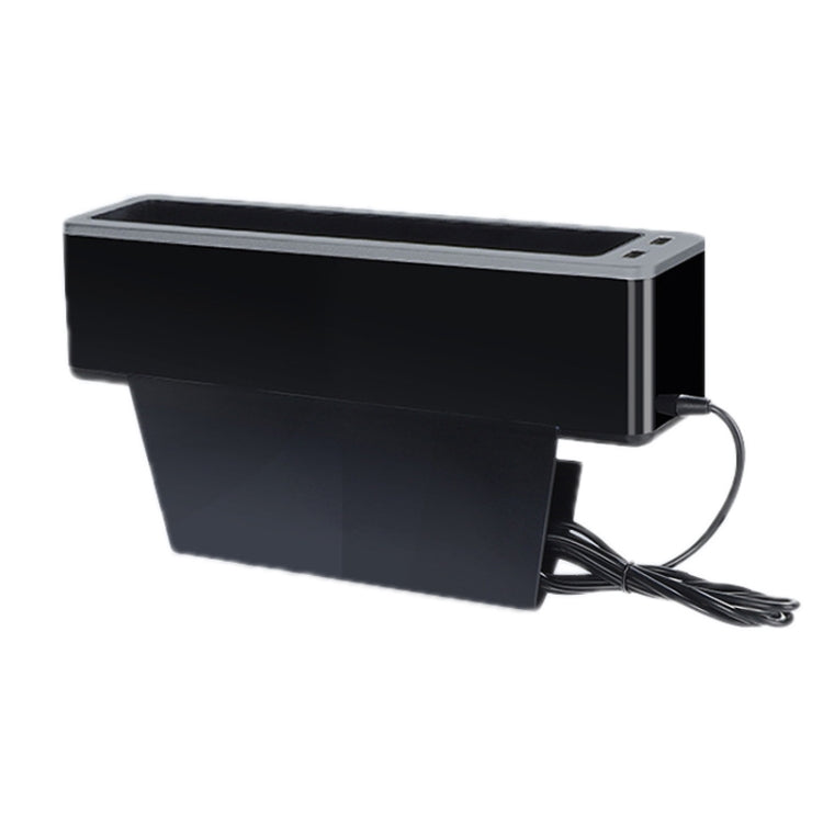 Car Seat Gap Storage Box with 2 USB Charging Port, Color: Co-pilot Gray by buy2fix