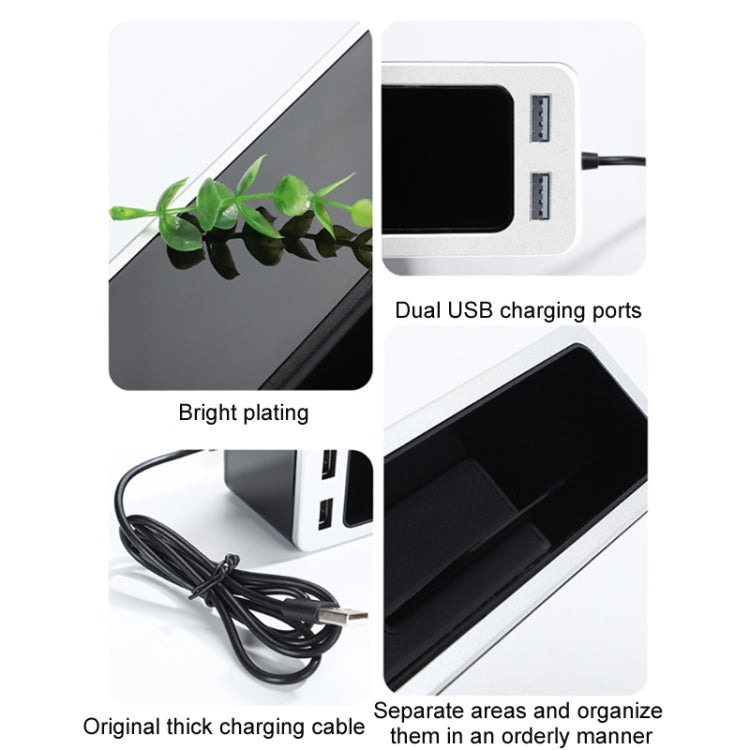 Car Seat Gap Storage Box with 2 USB Charging Port, Color: Principal Driver Red by buy2fix