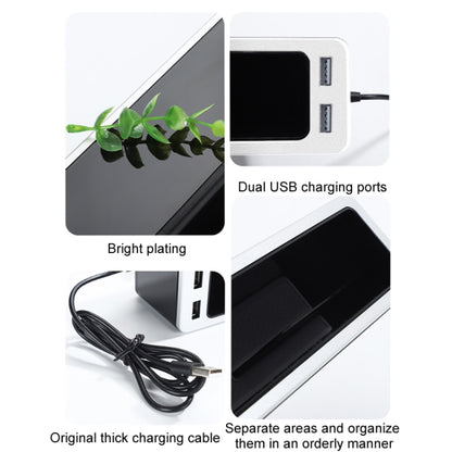 Car Seat Gap Storage Box with 2 USB Charging Port, Color: Principal Driver Gray by buy2fix