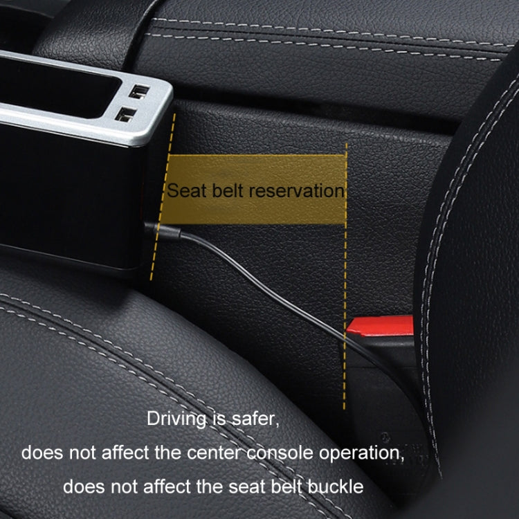 Car Seat Gap Storage Box with 2 USB Charging Port, Color: Principal Driver Gray by buy2fix