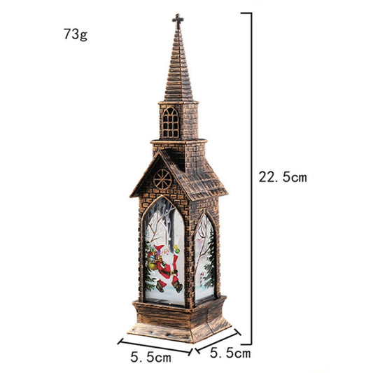 Christmas Decoration Lamps Church Shape Night Light Electronic Candle Candlelight, Style: Snowman - Christmas Decoration Lamps by buy2fix | Online Shopping UK | buy2fix