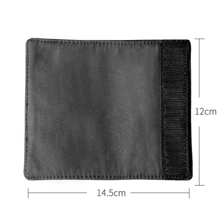 1pair Car Door Handle Decorative Anti-Scratch Cover Car Slippery Leather Inner Door Handle Protective Cover(Black) by buy2fix