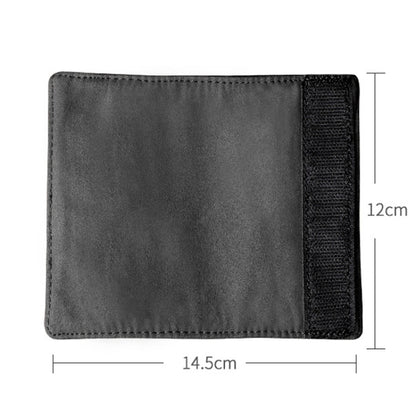 1pair Car Door Handle Decorative Anti-Scratch Cover Car Slippery Leather Inner Door Handle Protective Cover(Black) by buy2fix