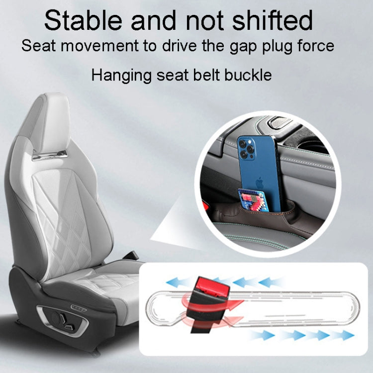1pair Car Seat Storage Organizer Seat Anti Leakage Seam Fillers(Black) by buy2fix