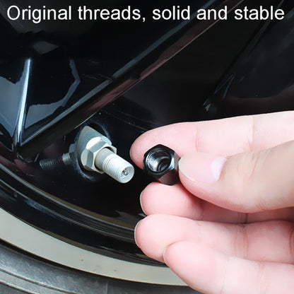 4pcs /Set Skeleton Metal Tire Valve Caps Automobile Modification Universal Valve Core Cover(Silver) - Tire Valve Caps by buy2fix | Online Shopping UK | buy2fix