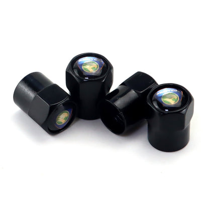 4pcs /Set Car Labeled Metal Tire Valve Caps Automobile Universal Modified Valve Covers(Black) - Tire Valve Caps by buy2fix | Online Shopping UK | buy2fix