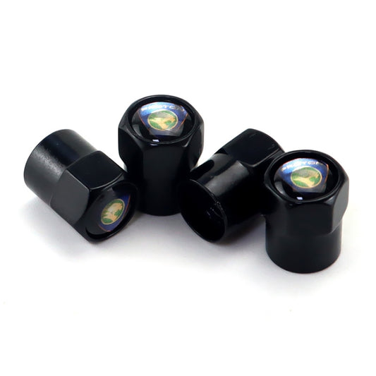 4pcs /Set Car Labeled Metal Tire Valve Caps Automobile Universal Modified Valve Covers(Black) - Tire Valve Caps by buy2fix | Online Shopping UK | buy2fix
