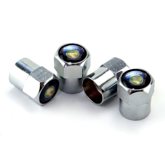 4pcs /Set Car Labeled Metal Tire Valve Caps Automobile Universal Modified Valve Covers(Silver) - Tire Valve Caps by buy2fix | Online Shopping UK | buy2fix