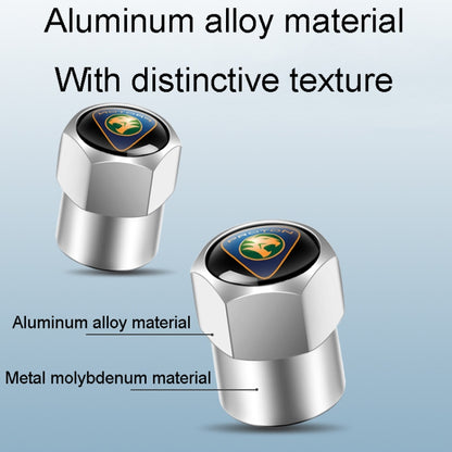 4pcs /Set Car Labeled Metal Tire Valve Caps Automobile Universal Modified Valve Covers(Silver) - Tire Valve Caps by buy2fix | Online Shopping UK | buy2fix