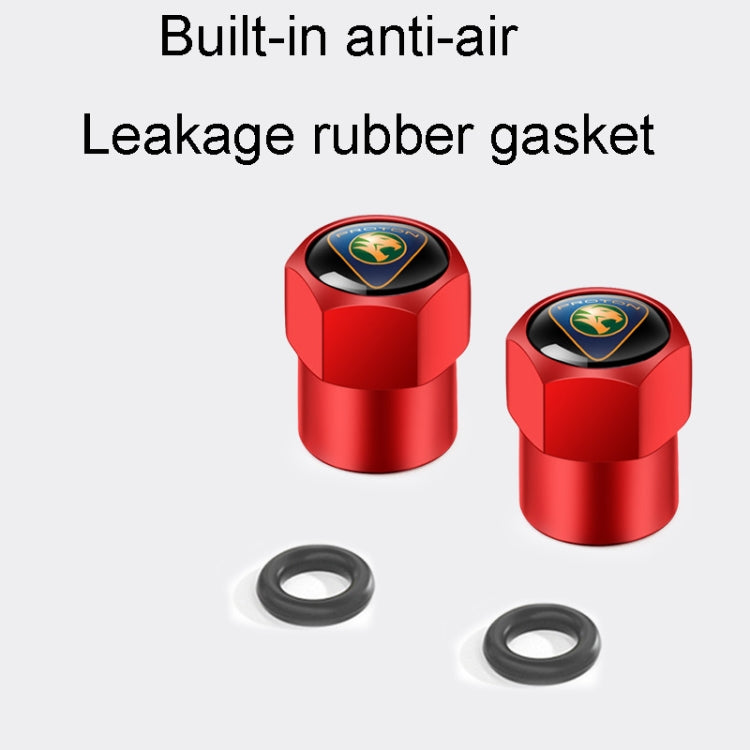4pcs /Set Car Labeled Metal Tire Valve Caps Automobile Universal Modified Valve Covers(Red) - Tire Valve Caps by buy2fix | Online Shopping UK | buy2fix