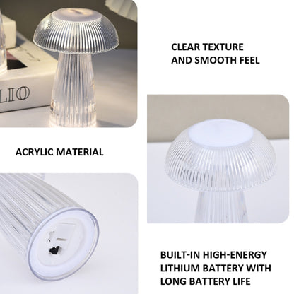 Mushroom Ambient Light Electronic Jellyfish Table Lamp Bedside Night Light 9.4 x 13.7cm(Warm White) - Night Lights by buy2fix | Online Shopping UK | buy2fix