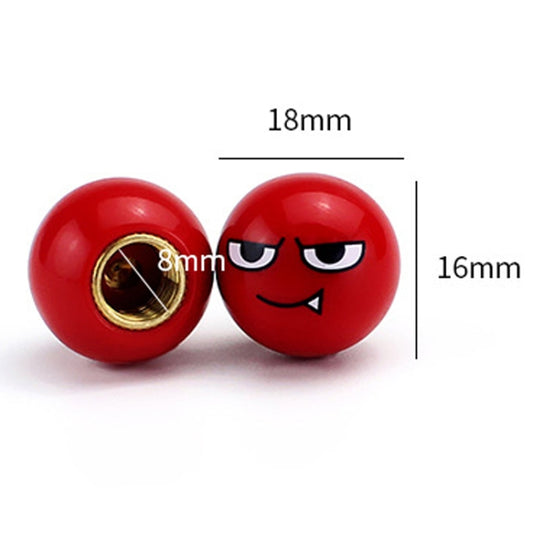 4pcs /Set Devil Ball Tire Valve Caps Automotive Universal Modification Valve Covers(Red) - Tire Valve Caps by buy2fix | Online Shopping UK | buy2fix