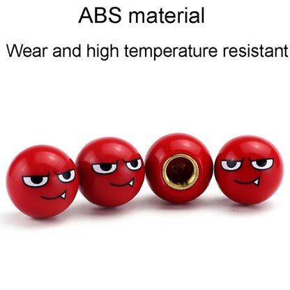 4pcs /Set Devil Ball Tire Valve Caps Automotive Universal Modification Valve Covers(Red) by buy2fix
