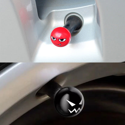 4pcs /Set Devil Ball Tire Valve Caps Automotive Universal Modification Valve Covers(Black) by buy2fix