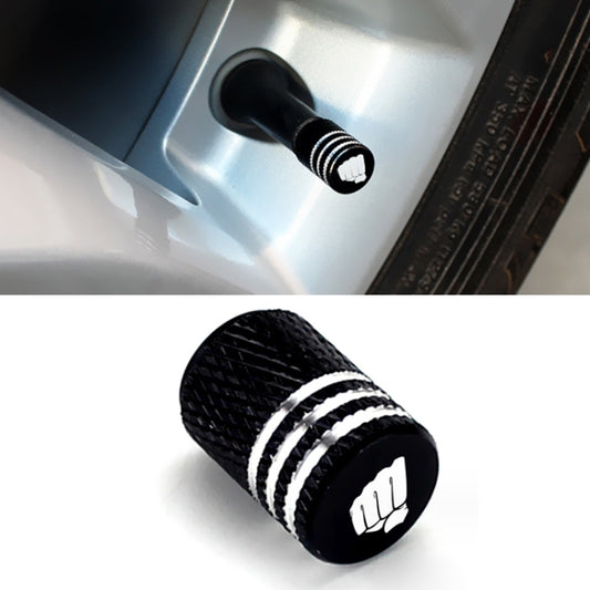 Laser Power Gesture Motivational Fist Car Tire Valve Cap, Specification: Black - Tire Valve Caps by buy2fix | Online Shopping UK | buy2fix