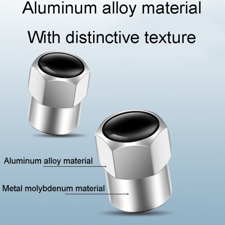 4pcs /Set Hexagonal Metal Tire Valve Caps Automobile Universal Modified Valve Covers(Silver) - Tire Valve Caps by buy2fix | Online Shopping UK | buy2fix