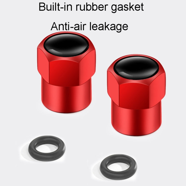 4pcs /Set Hexagonal Metal Tire Valve Caps Automobile Universal Modified Valve Covers(Red) - Tire Valve Caps by buy2fix | Online Shopping UK | buy2fix