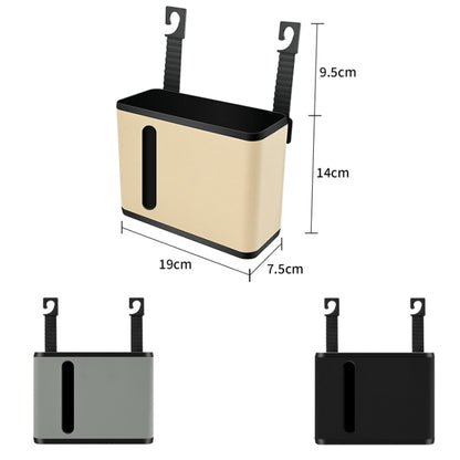Car Seat Back Hanging Tissue Storage Box(Black) by buy2fix