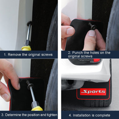 2pcs Car Tire Mud Flap Modification Plastic Anti-Splash Mud Flap, Style: Cat Eye by buy2fix