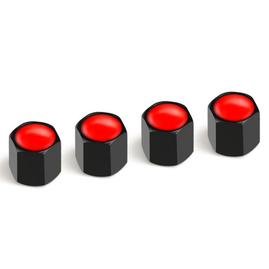 4pcs /Set Car Tire Labeling Valve Cover Motorcycle Auto Valve Core Caps(Red) - Tire Valve Caps by buy2fix | Online Shopping UK | buy2fix