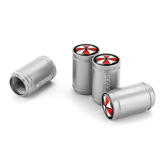 4pcs /Set Umbrella Metal Tire Valve Caps Automobile Universal Modified Valve Covers(Silver) - Tire Valve Caps by buy2fix | Online Shopping UK | buy2fix