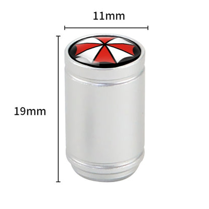 4pcs /Set Umbrella Metal Tire Valve Caps Automobile Universal Modified Valve Covers(Red) - Tire Valve Caps by buy2fix | Online Shopping UK | buy2fix