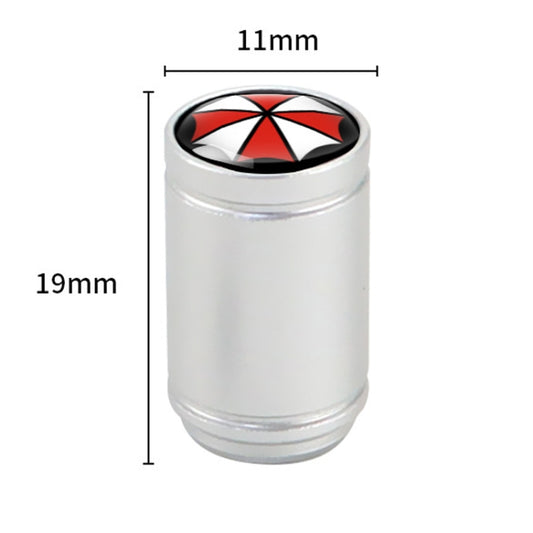 4pcs /Set Umbrella Metal Tire Valve Caps Automobile Universal Modified Valve Covers(Red) - Tire Valve Caps by buy2fix | Online Shopping UK | buy2fix